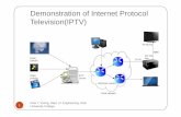 Demonstration of Internet Protocol Television(IPTV)folk.uio.no/kaiv/KhaiTV_IPTV.pdf · Demonstration of Internet Protocol Television(IPTV) 1 Khai T. Vuong, Dept. of Engineering, Oslo