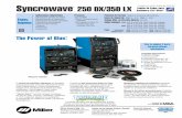 Syncrowave 250 DX/350 LX Soldadura TIG/“Stick” · PDF fileEspec. Rápidas Syncrowave ... conectadores de estilo Dinse) más cuatro galones de refrigerante TIG y juego de antorcha