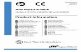 Product Information Mini Impact Wrench · EN Product Information ES Especificaciones del producto FR Spécifications du produit IT Specifiche prodotto DE Technische Produktdaten ...
