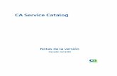CA Service Catalog - CA Technologies Service Catalog 12 9-ESP... · Oracle DBMS devuelve datos corruptos ... Mejoras para tablas e información sobre herramientas en formularios (en