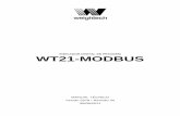 INDICADOR DIGITAL DE PESAGEM WT21-MODBUS · Agradecemos pela escolha do indicador digital de pesagem WEIGHTECH modelo WT21- MODBUS.
