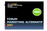 Cadrage marketing alternatif - Marketing On The · PDF fileDes types de marketing Advertgames -Ambient marketing - Beta buzz - Buzz - Guerilla advertising - Guerilla marketing - Marketing