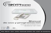 Manual Skyphone SP1696 - Centrales Telefónicas SkyPhone · de 50 funciones innovadoras de gran importancia para la buena gestión de su negocio, estas aplicaciones fueron desarrolladas