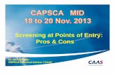 Screening at Points of Entry: Pros & at POEs Pros...  1 Screening at Points of Entry: Pros & Cons
