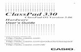 ClassPad 330 Hardware Eng 330 ClassPad OS Version 3.06 Hardware User’s Guide E CASIO Education website URL  ClassPad website URL  ClassPad register URL