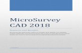 MicroSurvey CAD 2018 · MicroSurvey CAD 2018 includes support for AutoCAD® 2018 .dwg files, Esri® Shapefiles, Trimble® JobXML files, and important bug fixes that continue to make