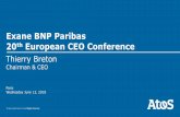Exane BNP Paribas 20th European CEO Conference - atos.net · 2 | Atos – Exane BNP Paribas European CEO Conference This document contains forward-looking statements that involve
