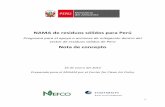 NAMA de residuos sólidos para Perú - nefco.org · recolección, transporte y tratamiento de residuos. Falta de capacidad técnica institucional particularmente a nivel municipal
