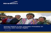 Annual Report to the Voluntary Principles on Security and ... · located near Yanacocha and Conga. During that event, conducted in October 2017, presenters detailed Newmont’s commitment