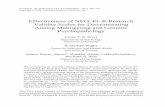 Effectiveness of NEO–PI–R Research Validity Scales for ... Bagby Effectiveness of NEO-PI-R validity... · Thus, the available evidence suggests that the NEO–PI–R and NEO–FFI