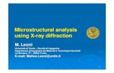 Microstructural analysis using X-ray diffraction · Microstructural analysis using X-ray diffraction ... Warren-Averbach method) ... Berlin: Springer-Verlag, 2004. 34