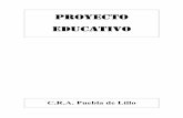 PROYECTO EDUCATIVO CRA PUEBLA DE LILLOcrapuebladelillo.centros.educa.jcyl.es/sitio/upload/PROYECTO_E... · PROYECTO EDUCATIVOEDUCATIVO ... 6.1.1 Concreción del currículo de Primaria