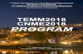 TEMM2018 CNME2018 PROGRAM - paginas.fe.up.pttem2/TEMM2018/Preliminary_Program.pdf · Rui C. Barros (FEUP) ... G.C. Baeta, Ramon M. Valle. Ref: 7324 ... G., Carlos A. Mesa M. Ref:
