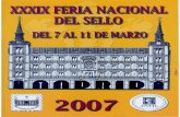 Catalogo Feria del Sello 2007.p - Hoja presentación Club Filatélico de …clubfilscoutguia.org/pdffiles/Catalogo_Feria_del_Sello_2007.pdf · Clausura de la Feria Durante los días