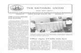 THE NATIONAL UNION - College of Micronesia · PDF fileTHE NATIONAL UNION PEACE • UNITY • LIBERTY ... Marcelino K. Actouka who is also the current chairman of the recently formed