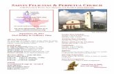 SAINTS FELICITAS & PERPETUA CHURCH - Edl · SAINTS FELICITAS & PERPETUA CHURCH 1190 PALOMAR ROAD, SAN MARINO, CA 91108 All Are Welcome! We encourage all Catholic adults living within