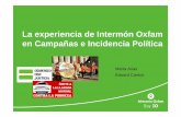 La experiencia de Intermón Oxfam en Campañas e Incidencia …observatoritercersector.org/pdf/ponencies/2008-04_sessio5_IO_.pdf · Eduard Cantos. ÍNDICE DE LA PRESENTACIÓN •