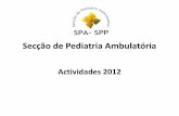 Secção de Pediatria Ambulatória - spp.ptspp.pt/UserFiles/file/Relatorio_Atividades_2011_2012/Relatorio... · - Ginecomastia - o normal e o patológico - Dinis 18.15h- NTO do Prémio