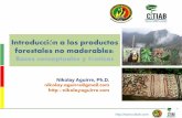 Introducción a los productos forestales no maderables · Nikolay Aguirre, Ph.D. nikolay.aguirre@gmail.com Introducción a los productos forestales no maderables: Bases conceptuales