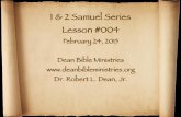 1 & 2 Samuel Series Lesson #004 - Divine Viewpoint · 1 & 2 Samuel Series Lesson #004 February 24, 2015! ... And Samuel prayed to the ... their pagan neighbors and there was no discernible
