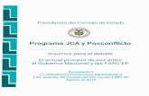 Programa JCA y Poscon icto el Gobierno Nacional y las FARC ...consejodeestado.gov.co/documentos/publicaciones/31-08-2016avances... · búsqueda de consolidar la paz en el país, la