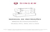 Manual Singer 44xx Professional Rev 101117 - manuais/Bordado/5523 - Singer... · máquinas de costura Singer, O diagrama ao lado mostra os pontos disponíveis nas máquinas de costura