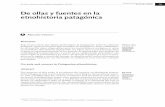 De ollas y fuentes en la etnohistoria patagónica 1851-9628 (en línea) / ISSN 0325-1217 (impresa) MT De ollas y fuentes en al etnohistoria patagónica [29-49] Runa /36.1 (2015) 29