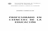 Universidad Nacional de Catamarca - … · Web viewDEPARTAMENTO FILOSOFÍA Y CIENCIAS DE LA EDUCACIÓN DISEÑO CURRICULAR PROFESORADO EN CIENCIAS DE LA EDUCACIÓN SAN FERNANDO DEL