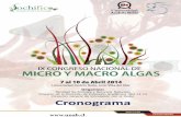IX Congreso Nacional de Micro y Macro Algas - UNABvinculacion.unab.cl/wp-content/uploads/2014/03/Cronograma-Congreso... · biotecnología de microalgas. ... Haematococcus pluvialis