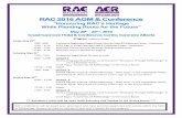 RAC 2016 AGM & Conference - files.ctctcdn.comfiles.ctctcdn.com/3504fb82401/314541da-4c8a-4f5d-aed7-77ac7f3a40f6.pdf · Dien Chan and all students and professional therapists to manage