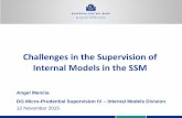 Challenges in the Supervision of Internal Models in the SSM · Challenges in the Supervision of Internal Models in the SSM Angel Mencia DG Micro-Prudential Supervision IV – Internal