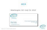 AEA - The Open Group · AEA membership becomes a standard component of the career path of Enterprise Architects Businesses build it into their profession frameworks Academic institutions