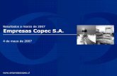 Resultados a marzo de 2007 Empresas Copec Sinvestor.empresascopec.cl/.../2014/02/file_41_resultados_marzo07.pdf · Estado de resultado consolidado. Empresas Copec Resultado trimestral