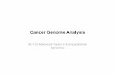 Cancer Genome Analysissssykim/teaching/s13/slides/Lecture_cancer.pdf · Tumors • Cancer’cells’ – Reproduce’in’deﬁance’of’the’normal’restraints’on’cell’growth’and’