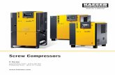 Screw Compressors - Compresseurs ADECde 9-89 CFM).pdf · Screw Compressors. 2 Service-friendly From the ground up, these compressors have been ... isolators eliminate stress on pip-ing