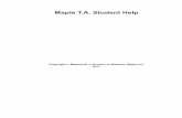 Maple T.A. Student Help - maplesoft.com · 2 • Capítulo1.Introducción. Capítulo2.Páginaprincipaldelaclase ELPáginaprincipaldeClase[3] Registrarseenunaclase[4] ... Maple,miraladocumentacióndeMaple