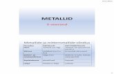 METALLID - keemia.yolasite.comkeemia.yolasite.com/resources/KÕIK METALLIDEST, MIDA SA II... · Aluminotermia On reaktsioon, kus alumiinium redutseerib vähemaktiivsete metallide
