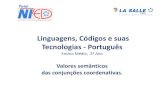 Linguagens, Códigos e suas Tecnologias - Português · Linguagens, Códigos e suas Tecnologias - Português Ensino Médio, 2º Ano Valores semânticos das conjunções coordenativas.