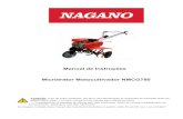 Manual de Instruções Microtrator Motocultivador NMCG780 · deve ser determinado de acordo com o tipo da ferramenta. Antes de ligar o motor, verifique se o motocultivador não está