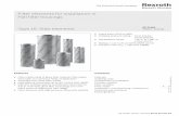 Filter elements for installation in Pall filter housings · RE 51464 16. filter elements 5/12 RE 51464, edition: 2014-04, Bosch Rexroth AG Filter media Filter media/set-up Electron
