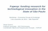 Fapesp: funding research for technological innovation in ...arquivos.ambiente.sp.gov.br/portalnovomedia/2014/11/Lucio-FAPESP.pdf · Fapesp: funding research for technological innovation