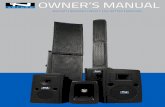 OWNER’S MANUAL - Anchor Audio · 2 BASIC SYSTEM OPERATION 1. nfold Bigfoot Line ArrayU 2. Securely attach the rubber latches 3. Set all Input Levels to minimum & Tone Controls to