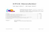 STCE Newsletter · STCE Newsletter 24 Apr 2017 - 30 Apr 2017 Page 2 of 13 1. ESWW medal awards: nominate a winner Dear colleagues We are happy to announce the 2017 contest for …