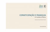 COPARTICIPAÇÃO E FRANQUIA - ans.gov.br · VIII - a franquia, os limites financeiros ou o percentual de co-participação do consumidor ou beneficiário, contratualmente previstos