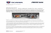 Scania Euro 6 – first engines ready for the market · consumption, compared to 5-6% for Scania's Euro 5 SCR engines. Scania Euro 6 engines are currently approved for running on