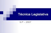 Curso de Técnica Legislativa - al.sp.gov.br · Conceito Técnica Legislativa é o conjunto de procedimentos e normas redacionais específicas, que visam à elaboração de um texto