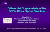 Differential Cryptanalysis of the BSPN Block Cipher Structure · Khazad and CURUPIRA ... Differential Cryptanalysis of the BSPN Block Cipher Structure Author: Liam Keliher Subject: