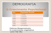 O Crescimento Populacional - acessoeducar.com.bracessoeducar.com.br/materias/geografia/crescimentopopulacional2.pdf · indígenas e amarelos,que juntam totalizam 48,8%.