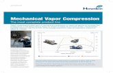 Mechanical Vapor Compression - Howden Documents/water/MVC_SpecSheet_April22... · Vapor compression relies upon a mechanical compressor or steam jet ejector to increase the temperature