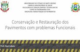 Conservação e Restauração dos Pavimentos com problemas ...sinop.unemat.br/site_antigo/prof/foto_p_downloads/fot_1238009_pdf... · Conservação e Restauração dos Pavimentos